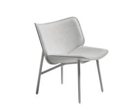 Kreslo Dapper, grey base / dusty grey stained seat w. front upholstery Divina Melange 120