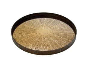 Podnos Mirror Tray Round L, bronze slice