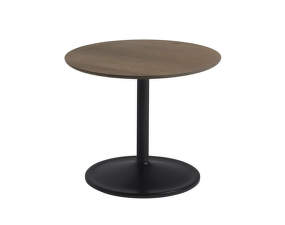 Odkládací stolík Soft Side Table Ø48 x 40 cm, solid smoked oak / black