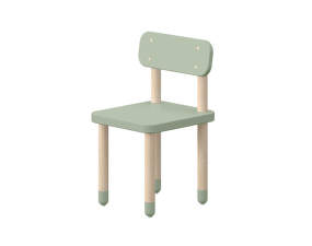 Detská stolička s operadlom Dots, natural green