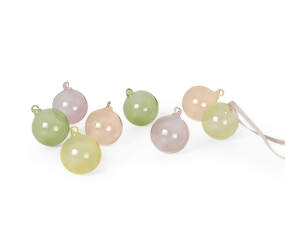 Vianočné banky Glass Baubles S set 8ks, mixed light