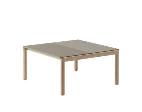 Konferenčný stolík Couple 2 Tiles Plain/Wavy, taupe/oak