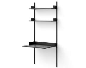 Policová zostava Study Shelf, black ash/black