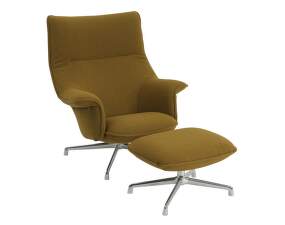 Kreslo Doze Lounge Chair & Ottoman, Hearth 8 / polished aluminum