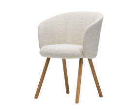 Čalúnená jedálenská stolička Mikado Armchair Natural Oak, ivory/pearl