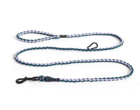 Nastaviteľné vodítko Dogs Leash Braided, lavender/green