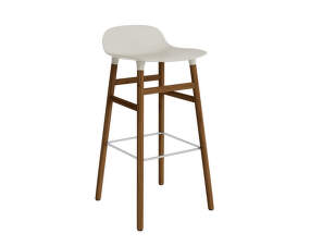 Barová stolička Form 75 cm, light grey/walnut