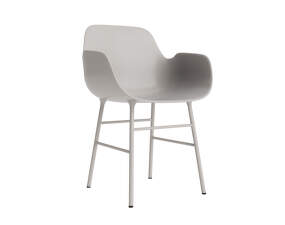 Stolička Form s podrúčkami, warm grey/steel