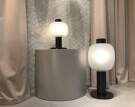 lampy Bonbori, triplex opal / black