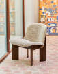 kreslo-Chisel Lounge Chair, walnut / Sheepskin Mohawi 21