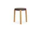 Stolička Tap Stool, aubergine/dub