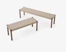 lavice-Betty TK4 Bench, smoked oak / natural webbing