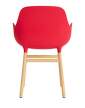 zidle-Form Armchair Oak, bright red