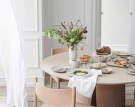 Jedálenská stolička Apelle Back Upholstery, beige/white oak