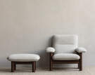 Kreslo Brasilia Lounge Chair, Moss 0011/dark stained oak