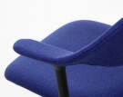 Kancelárska stolička Mynt Upholstery s kolieskami, electric blue/black