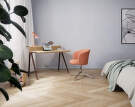 Pracovný stôl Courier, light oak/dark bordeaux