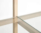 Policový systém Woody Low, clear glass