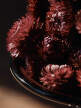 Sklenený podnos Damo Ø21, dark grape