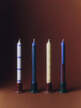 Sviečky Pattern Candle set 4ks, blue and silver