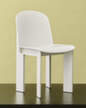 Stolička Chisel 65, cream white lacquered beech