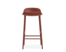 Barová stolička Form, červená/oceľ, 75 cm