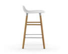 Barová stolička Form 65 cm, white/oak