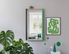 Zrkadlo Colour Frame Medium, green/pink