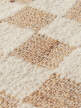 Jutový koberec Check Wool 140x200, off-white/natural