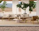 Vonkajší konferenčný stolík Eida, beige marble
