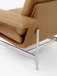 Kreslo Meantime AV29, cognac/polished aluminium
