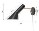 Nástenná lampa AJ, black/brass