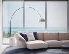 Stojacia LED lampa Arco, steel