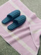 Papuče Waffle Slippers, stripe petrol blue