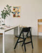 Skladacia stolička Backflip, anthracite lacquered beech