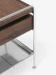 Odkládací stolík Alima NDS3, chrome / walnut