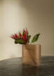 Váza Ridge H16, light orange frosted glass-2