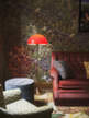 Stojacia lampa Panthella 500, original opal red