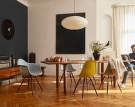 Hodiny Vitra Sunflower, black ash/brass