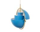 Závesná lampa Multi-Lite, blue/brass