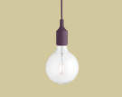 Závesná LED lampa E27, burgundy