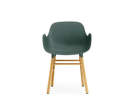 Židle Form s područkami, zelená/dub