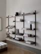 Policová zostava Display Shelf, black ash/black