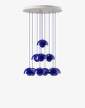 lampa-Flowerpot Chandelier VP10 10, cobalt blue