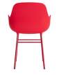 zidle-Form Armchair Steel, bright red