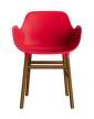 zidle-Form Armchair Walnut, bright red