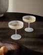 sklenicky-Ripple Champagne Saucers Set of 2, frosted