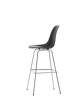 Barová stolička Eames Plastic High, deep black/chrome