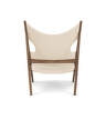 Kreslo Knitting Lounge Chair Textile, walnut/Logan Jasmine