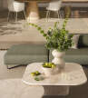 Vonkajší konferenčný stolík Eida, beige marble